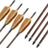 RUOERSI 28 Inch/30 Inch Carbon Archery Arrows, 500 Spine with 4 Inch Turkey Feather Fletching, Removable Tips Hunting and Target Practice Arrows for Compound Bow and Recurve Bow, 12 Pcs (30 Inch) view 3
