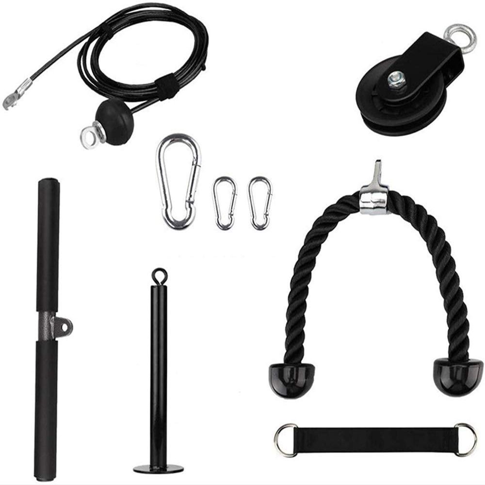 Forearm Trainer Strength Training Rope Rope Pulley System LAT Pull Down Machine Cable Pulley System Arm Strength Training Arm Muscle Training Wrist Exerciser Weight for Muscle Strength Training