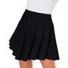 Afibi Casual Mini Stretch Waist Flared Plain Pleated Skater Skirt (XX-Large, Black) view 4