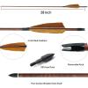 RUOERSI 28 Inch/30 Inch Carbon Archery Arrows, 500 Spine with 4 Inch Turkey Feather Fletching, Removable Tips Hunting and Target Practice Arrows for Compound Bow and Recurve Bow, 12 Pcs (28 Inch) view 2