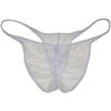 JAXFSTK Men Slinky Brazilain Bikini Briefs Underwear Ruched Back Sheer Cheeky Briefs White XL view 2