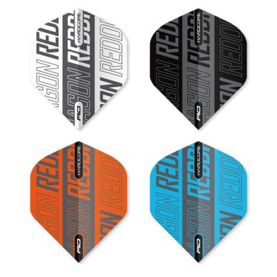 RED DRAGON Hardcore XT Print Dart Flight Selection Pack - 4 Sets Per Pack (12 Dart Flights in Total)