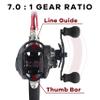 FISHDROPS Baitcaster Reels, 9+1BB, CNC Aluminum Spool, Magnetic Brake System Bait Caster Reel High Speed Gear Ratio 7.0:1 Ultra Smooth Low Profile Baitcasting Fishing Reel view 3