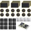 40 Pieces Bicycle Tire Repair Kit Includes 36 Pieces Glueless Bike Tube Patches Self Adhesive Bicycle Tire Patches Included Round Square Rectangle and 4 Pieces Metal Rasps for Road Mountain Bikes view 1