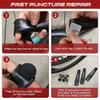 40 Pieces Bicycle Tire Repair Kit Includes 36 Pieces Glueless Bike Tube Patches Self Adhesive Bicycle Tire Patches Included Round Square Rectangle and 4 Pieces Metal Rasps for Road Mountain Bikes view 3