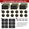 40 Pieces Bicycle Tire Repair Kit Includes 36 Pieces Glueless Bike Tube Patches Self Adhesive Bicycle Tire Patches Included Round Square Rectangle and 4 Pieces Metal Rasps for Road Mountain Bikes view 4