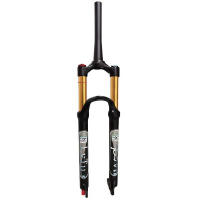 LvTu Suspension Fork 26/27.5/29 Inch, Magnesium Alloy Fork, 140-QR-9x100, Lightweight Air Fork Shock Absorber (Color : Tapered Manual Lockout, Size : 27.5")