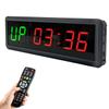 Ledbrigym Gym Timer Clock Digital Interval Tabata Workouts Fitness Wall Small with Remote Home Garage Office Jujitsu School Referee Studio Church Service (Two Green+Four Red 1.5") view 1