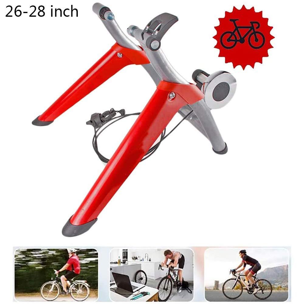 TYXTYX Bicycle Turbo Trainer - Magnetic Bicycle Trainer - 6 Speed Level Bicycle Turbo Trainer - Indoor Stationary Exercise Stand Magnetic Resistance for Indoor Training,Red