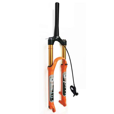 LvTu Mountain Bike Suspension Front Forks 26/27.5/29 Inch Orange 140mm Travel Lightweight Air Fork LVTU-140L-QR-9x100 (Color : Tapered Remote Lock Out, Size : 29 inch)
