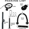 qiuqiu 9PC Fitness LAT and Lift Pulley System, Cable Machine with Upgraded Loading Pin for Triceps Pull Down, Biceps Curl, Back, Forearm, Shoulder-Home Gym Equipment view 3