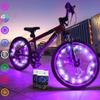 TINANA 2-Tire Pack LED Bike Wheel Lights Ultra Bright Waterproof Bicycle Spoke Lights Cycling Decoration Safety Warning Tire Strip Light for Kids Adults Night Riding view 1