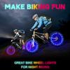 TINANA 2-Tire Pack LED Bike Wheel Lights Ultra Bright Waterproof Bicycle Spoke Lights Cycling Decoration Safety Warning Tire Strip Light for Kids Adults Night Riding view 3