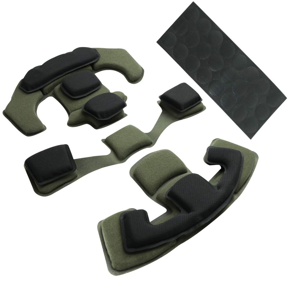 Tactical Airsoft Helmet Pads Internal Memory Foam Foam Protective Cushion Buffer Pad Protection Mat Accessories Liner System for Fast MT MICH IBH AF ACH Helmet (Black)