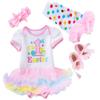 AGQT Infant Baby Girls Easter Outfit Set Bunny Skirt Set Onesie Bodysuit Romper Pink Size 6-12 Months(73) view 1