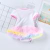 AGQT Infant Baby Girls Easter Outfit Set Bunny Skirt Set Onesie Bodysuit Romper Pink Size 6-12 Months(73) view 3