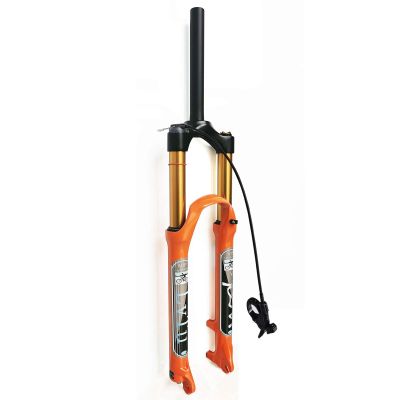 LvTu Mountain Bike Suspension Front Forks 26/27.5/29 Inch Orange 140mm Travel Lightweight Air Fork LVTU-140L-QR-9x100 (Color : Straight Remote Lock Out, Size : 26 inch)
