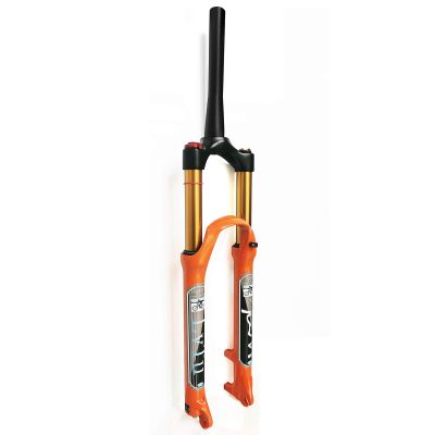 LvTu Mountain Bike Suspension Front Forks 26/27.5/29 Inch Orange 140mm Travel Lightweight Air Fork LVTU-140L-QR-9x100 (Color : Tapered Manual Lock Out, Size : 29 inch)