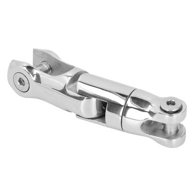 Akozon Boat Anchor Connector, Marine Anchor 3 Joint 316 Stainless Steel Swivel Connector Mirror Polished Hardware for 0.4/0.5in Chain