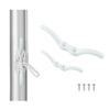 2 Pcs 4" Nylon Rope Cleat Marine Grade, White view 2