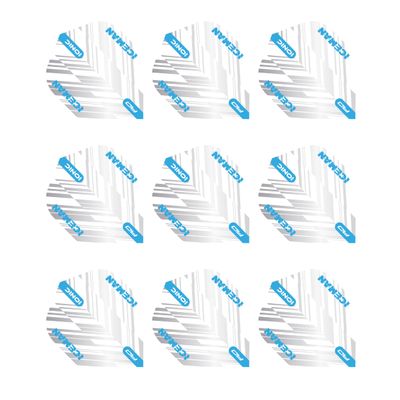 RED DRAGON Hardcore Gerwyn Price Ionic White and Blue Dart Flights - 3 Sets Per Pack (9 Dart Flights in Total)