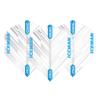 RED DRAGON Hardcore Gerwyn Price Ionic White and Blue Dart Flights - 3 Sets Per Pack (9 Dart Flights in Total) view 2