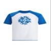 Kanu Surf girls Karlie Upf 50+ Sun Protective Rashguard Swim Rash Guard Shirt, Groovy White/Blue, 14-16 US view 1