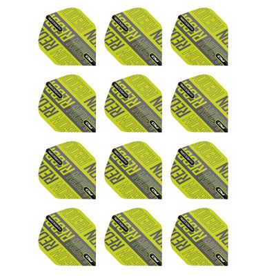 RED DRAGON Hardcore XT Green and Black Dart Flights - 4 Sets Per Pack (12 Dart Flights in Total)