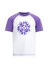 Kanu Surf Girls' Karlie UPF 50+ Sun Protective Rashguard Swim Shirt, Groovy White/Purple, 2T view 1