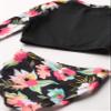Kanu Surf Girls' Long Sleeve Rashguard UPF 50+ Two Piece Swim Set, Tropical Dance Crop Black, 5T view 2