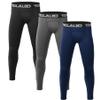 TELALEO 3 Pack Boys' Youth Compression Leggings Tights Base Layer Athletic Pants for Sports Basketball Hockey Baseball Running Black Blue Grey 3 Pack S view 1