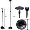 Pactrade Marine Boat Pontoon Cover Support Pole Adjustable Telescopic Height Mushroom Top Aluminum/Injected PP Tall Short Round Base Snap-on Fastener Tip & Rubber Cap (Length: 35" - 64") view 3