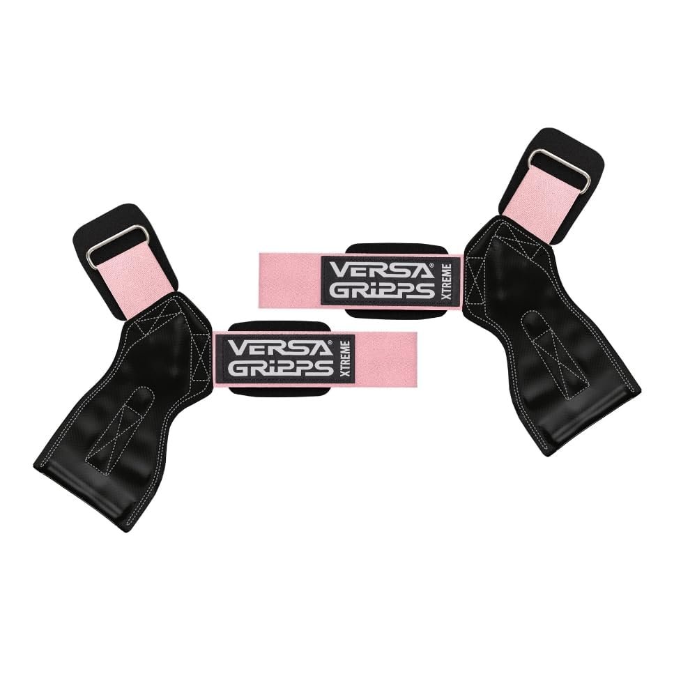 Versa Gripps Xtreme, Made in USA, Wrist Straps for Weightlifting Alternative, Best Training Accessory, R/L, Blush