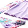 Kanu Surf Girls' Long Sleeve Rashguard UPF 50+ Two Piece Swim Set, Cool Breeze White, 5T view 2