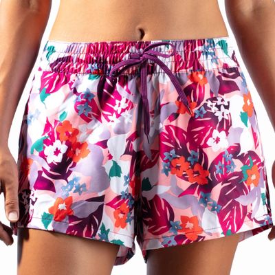 Kanu Surf Women's Darren Stretch UPF 50+ Active Swim and Workout Boardshort, Eden Pink, 6