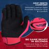 Exxact Sports Flight Baseball Batting Gloves Youth & Adult with Textured Leather Palm, Softball Batting Gloves for Women/Men (A2XL, Hot Pink) view 3