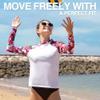 Kanu Surf Women's Keri Long-Sleeve UPF 50+ Rashguard, Eden White/Pink, Medium view 3