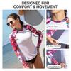 Kanu Surf Women's Keri Long-Sleeve UPF 50+ Rashguard, Eden White/Pink, Medium view 4