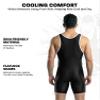 Exxact Sports Plain Men's Wrestling Singlet, High Performance Powerlifting Singlet Wrestling Singlets for Men - (Black, AL) view 3