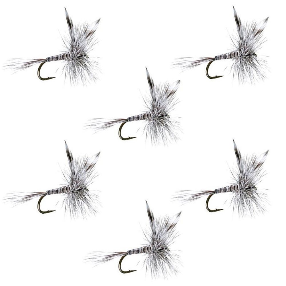 The Fly Fishing Place Mosquito Classic Trout Dry Fly Fishing Flies - Set of 6 Flies Hook Size 18