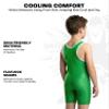 Exxact Sports Plain Youth Wrestling Singlet For Boys, Premium Powerlifting Singlet, Kids Wrestling Singlets For Training - (Green, YL) view 3