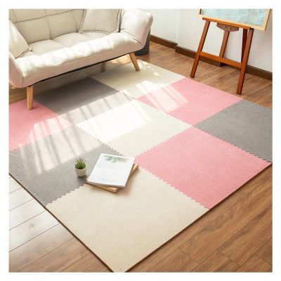 ALGFree Kids Baby Activity Play Tiles Soft Flooring Foam Mat Floor Tiles for Exercising, Yoga, Camping, Kids, Babies, PlayroomFree Cut (Color : A, Size : 30x30x0.6cm-6pcs)