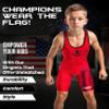 Exxact Sports Patriot Youth Wrestling Singlet For Boys, Premium Powerlifting Singlet, Kids Wrestling Singlets For Training (YS, Red) view 4
