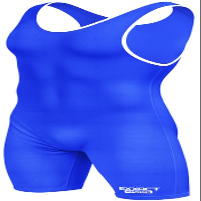 Exxact Sports Plain Youth Wrestling Singlet For Boys, Premium Powerlifting Singlet, Kids Wrestling Singlets For Training - (Royal, YXS)
