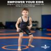 Exxact Sports Plain Youth Wrestling Singlet For Boys, Premium Powerlifting Singlet, Kids Wrestling Singlets For Training - (Black, YL) view 3