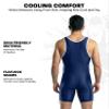 Exxact Sports Plain Men's Wrestling Singlet, High Performance Powerlifting Singlet Wrestling Singlets for Men - (Navy, AM) view 3