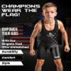 Exxact Sports Patriot Youth Wrestling Singlet For Boys, Premium Powerlifting Singlet, Kids Wrestling Singlets For Training (YL, Black) view 4