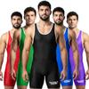 Exxact Sports Plain Men's Wrestling Singlet, High Performance Powerlifting Singlet Wrestling Singlets for Men - (Black, AXL)
