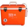 Engel 19qt Live Bait Cooler Box with 2nd Gen 2-Speed Aerator Pump - Portable Fishing Station & Minnow Bucket for Shrimp & Other Live Fish with Aerator - ENGLBC19-N-OHV in Orange High-Visibility view 1