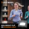 Yzoni 2 Pack Running Lights for Runners, Rechargeable Magnetic Clip on Light with Red Mode, LED Night Walking Light for Hiking, Running, Jogging, Water Resistant view 2